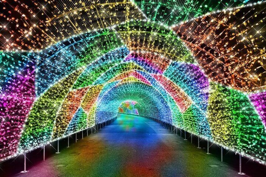 An illumination featuring LED lights inspired by the world's first gemstone colors