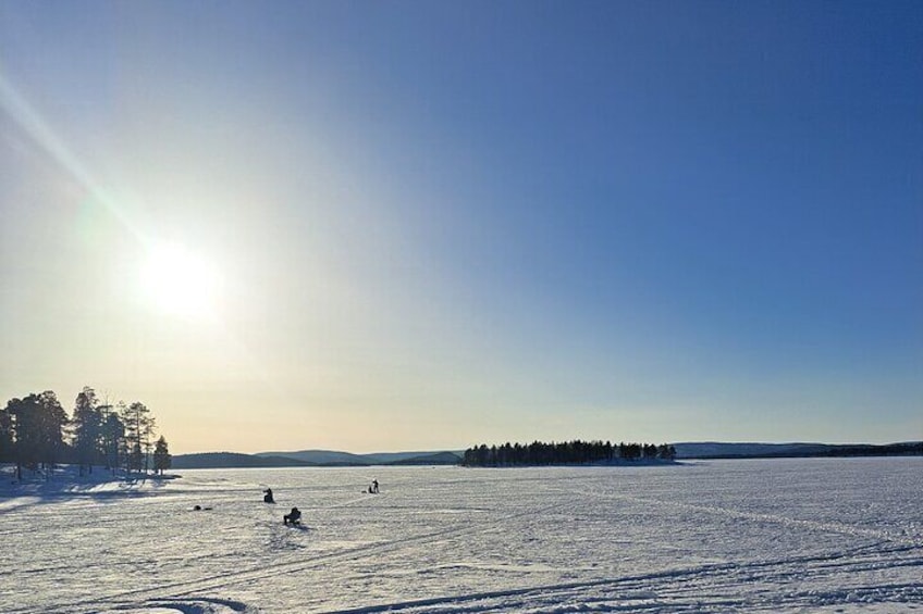 Ice Fishing Tour from Saariselkä/Inari to Lake Inari