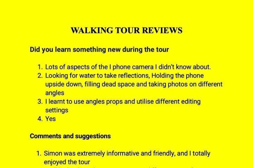 Private Smartphone photography Walking Tour Around Bath