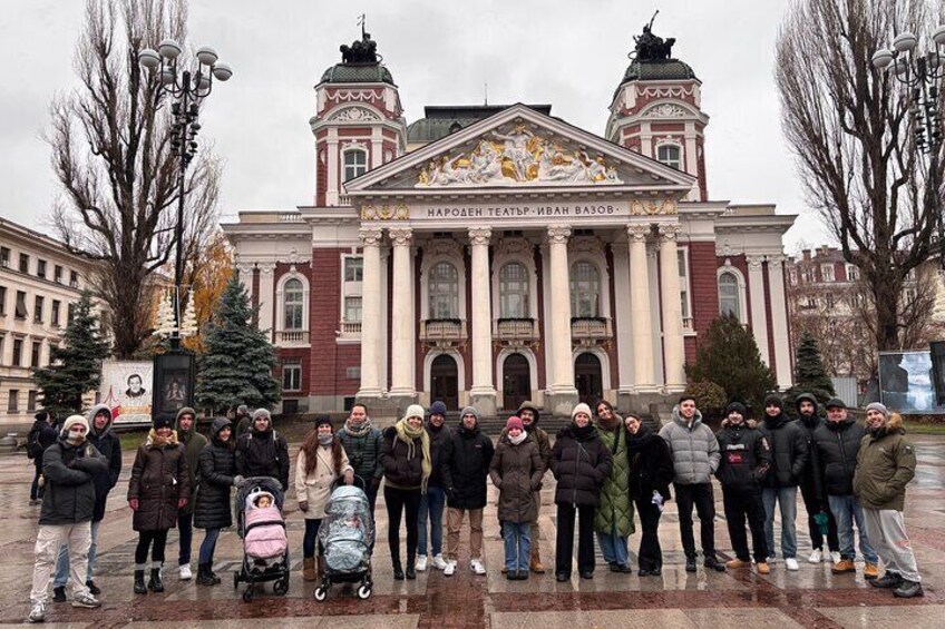 Ivan Vazov National Theatre is one of the most phogoraphed stops on our tour. 