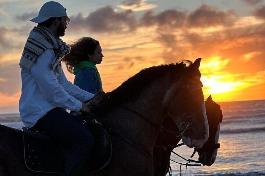 Horseback riding at sunset (2 hours)