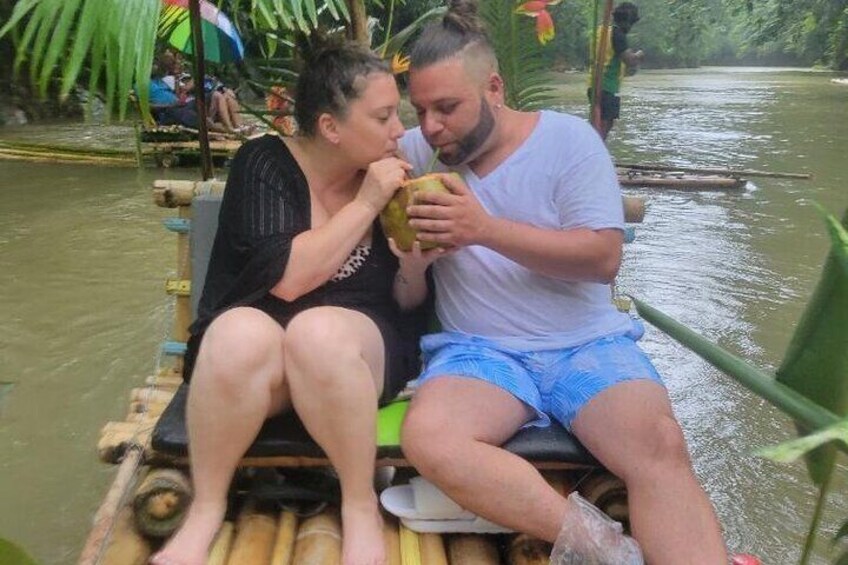 Private Bamboo and River Rafting with Lime Stone Massage