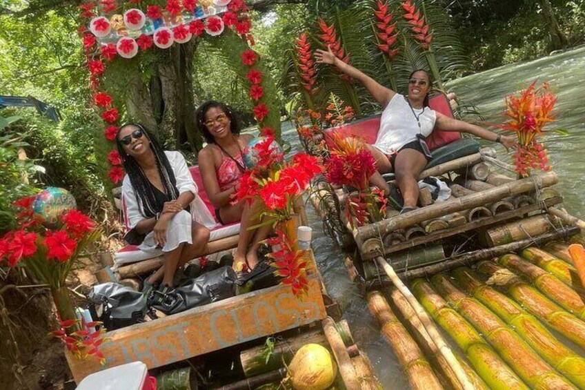 Private Bamboo and River Rafting with Lime Stone Massage