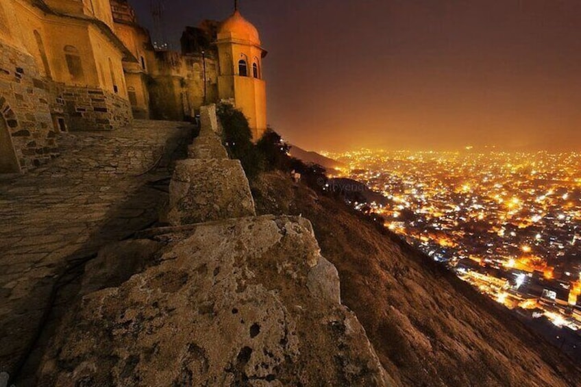 Top View of Jaipur at Night