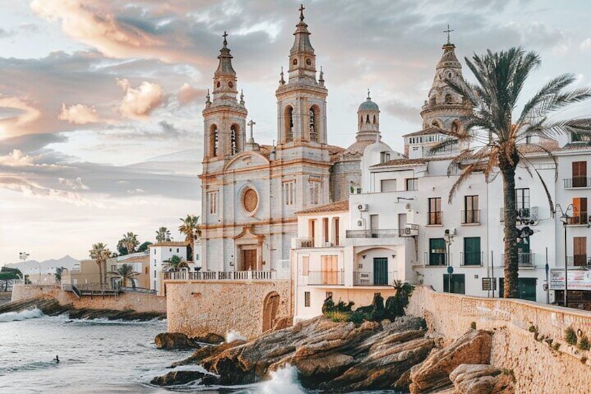 From Barcelona Guided Sitges Tour with Free Time