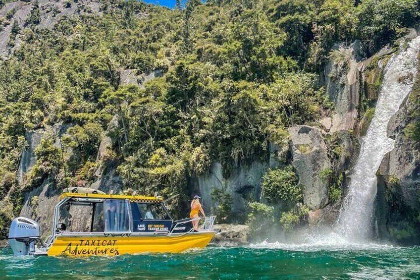 Nosing up to Otupoto Falls