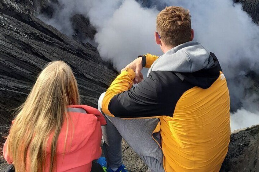 Caldera at mount Bromo