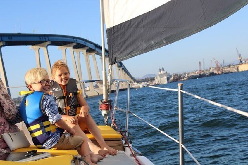 2 kids enjoying their time out on the Sea Monkey