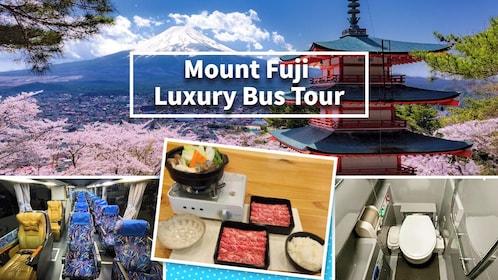 Tokyo: Mt. Fuji and Lake Kawaguchi 3-Row Luxury Bus 1-Day Tour w/ Kobe Beef