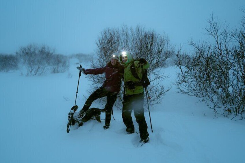 Aurora Snowshoe Hike with Bonfire and Gourmet Picknick