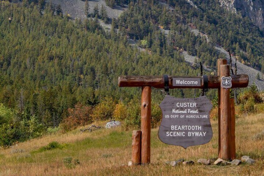 Beartooth Scenic Byway Sign