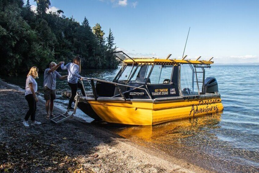 Board the boat without getting your feet wet