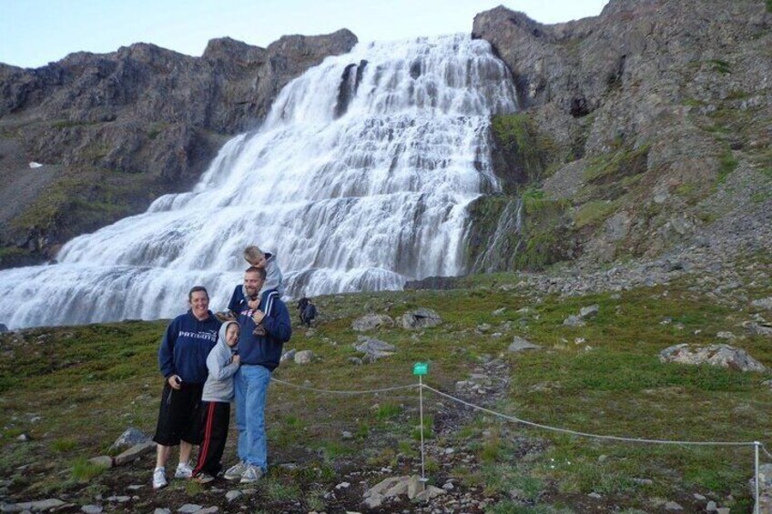 Dynjandi Waterfall in a Supertruck