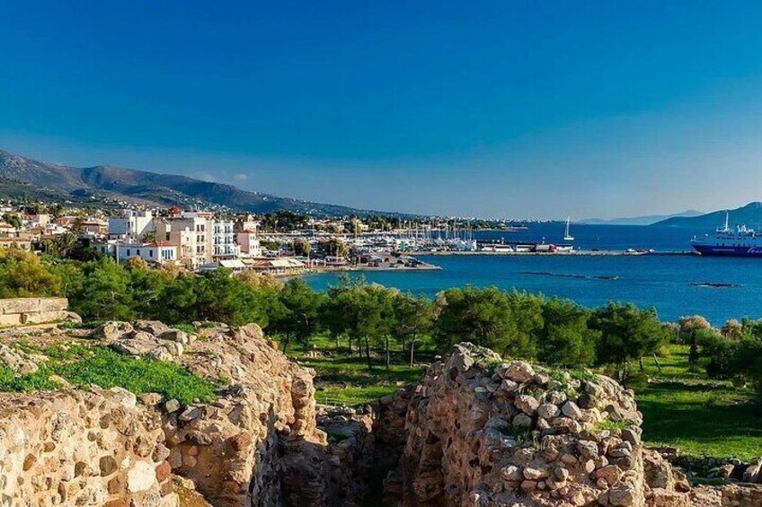 The Sanctuary of Apollo and Walking Town of Aegina Town