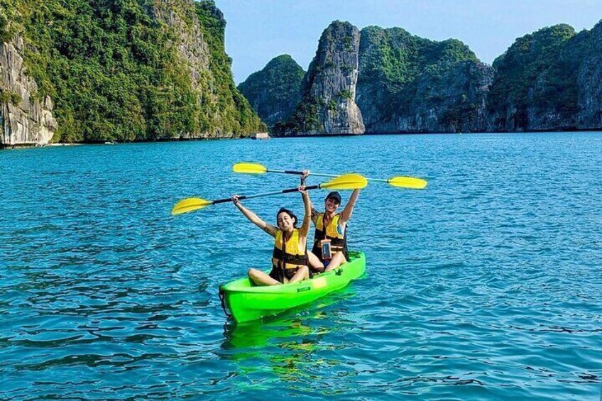 From Halong: Private Canoe Discover Lan Ha Bay in 2 Hours
