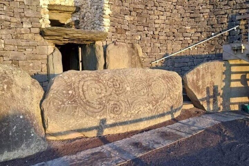 The entrance to the passage tomb at Newgrange