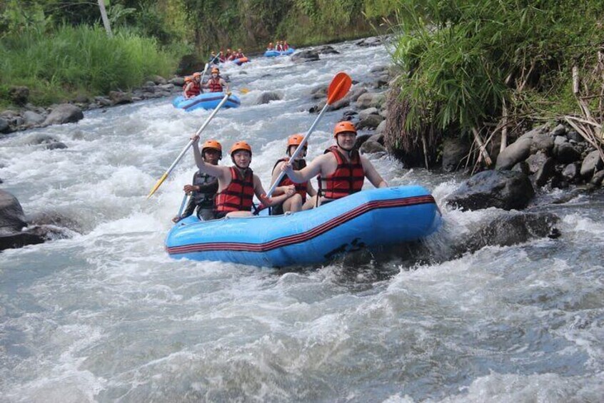 Explore White Water Rafting on the Telaga Waja River with Lunch