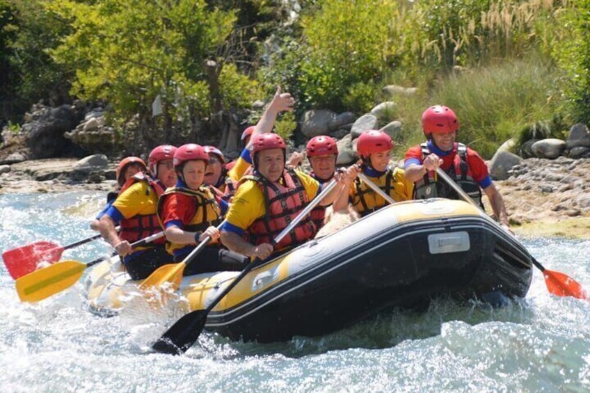 Vjosa Rafting and Benja Thermal Bath Tour from Tirana or Durres