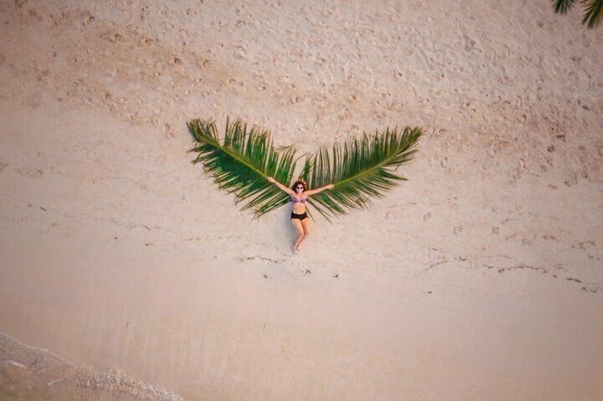 Beach Angel Palm Drone Photoshoot