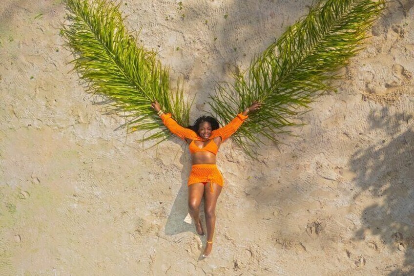 Beach Angel Palm Drone Photoshoot