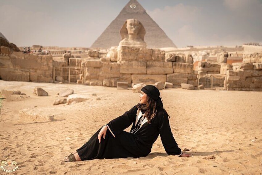 Giza Pyramids tour with Flying dress photoshoot experience