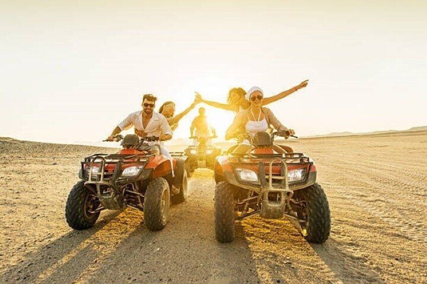 ATV Quad Bike, Jeep, Buggy, Camel Tour with Dinner from Hurghada