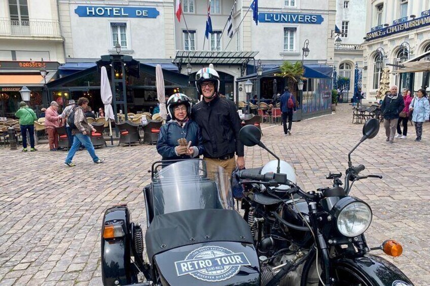Saint Malo and Saint Servan in vintage sidecar