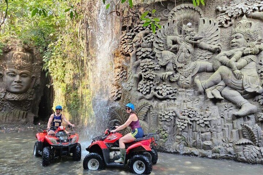  Bali ATV Ride Waterfall Rice field,River,Barong Cave Ubud