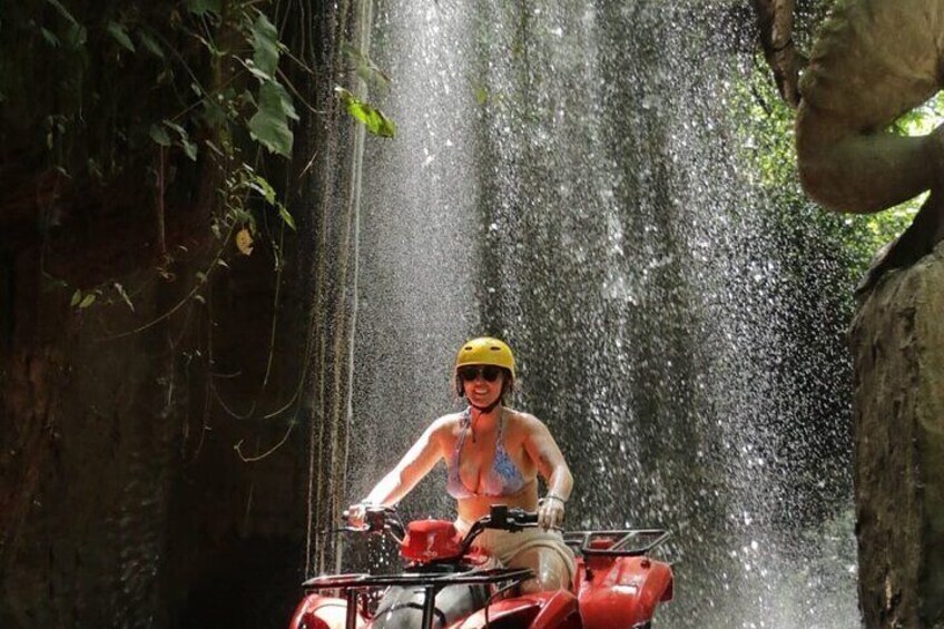  Bali ATV Ride Ubud Waterfall,Rice field,River,Gorilla Cave Tour