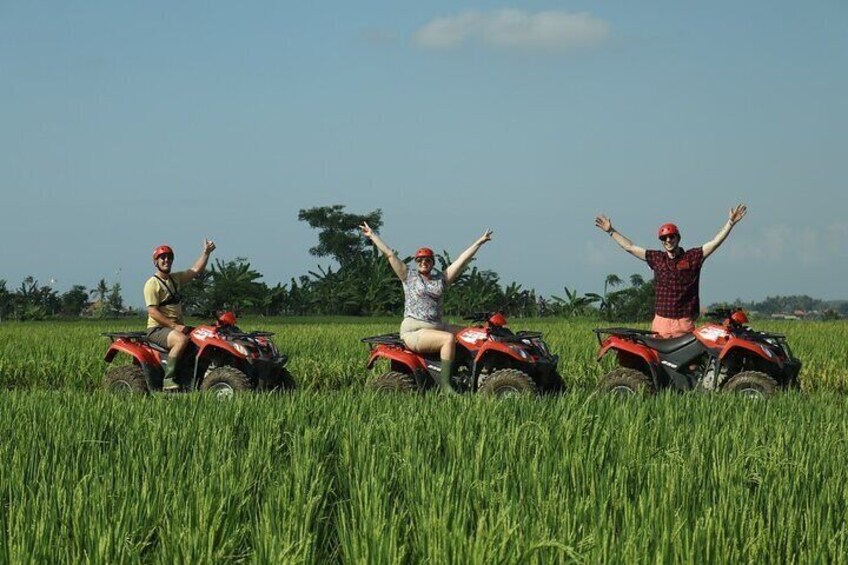  Ubud Bali Atv Ride Waterfall,Rice field,River,Art Cave with Pool