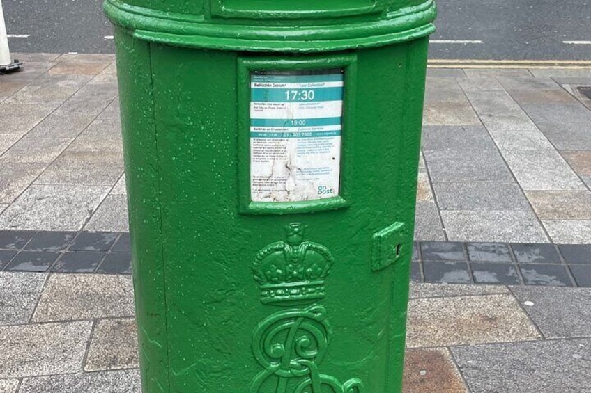 First postbox painted green after 1921/22 Anglo Irish Treaty