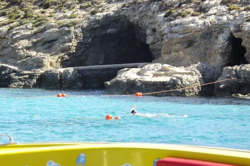 Malta Blue Lagoon Comino Crystal Lagoon in Private Boat