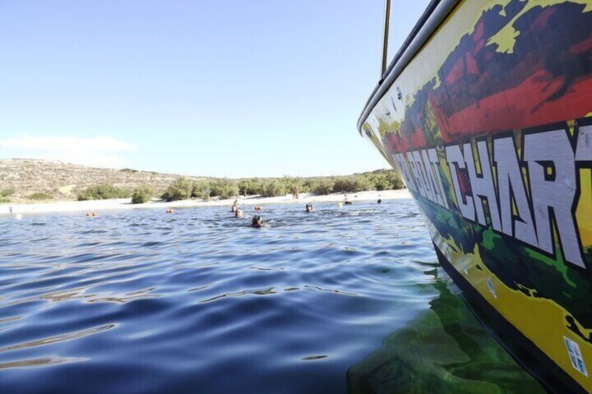 Malta Blue Lagoon Comino Crystal Lagoon in Private Boat