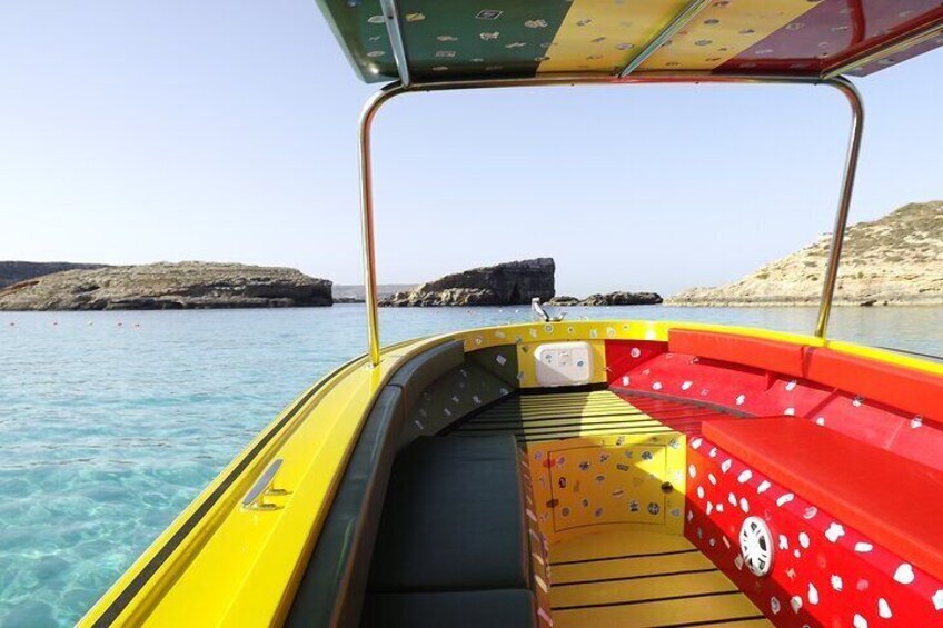 Malta Blue Lagoon Comino Crystal Lagoon in Private Boat
