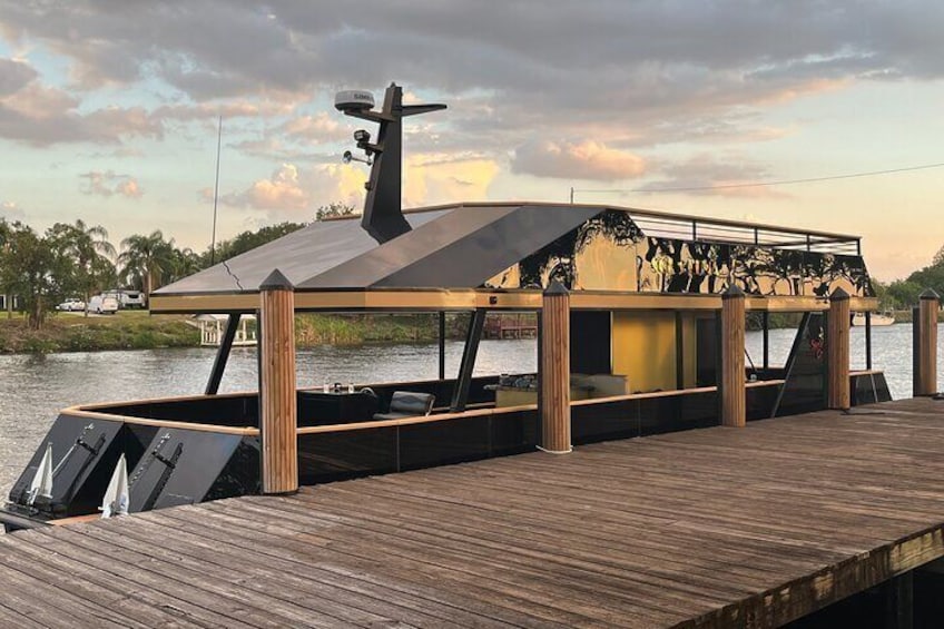 Sol y Luna docked at the Baytowne Marina in Sandestin