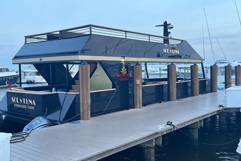 Sol y Luna docked at the Baytowne Marina in Sandestin