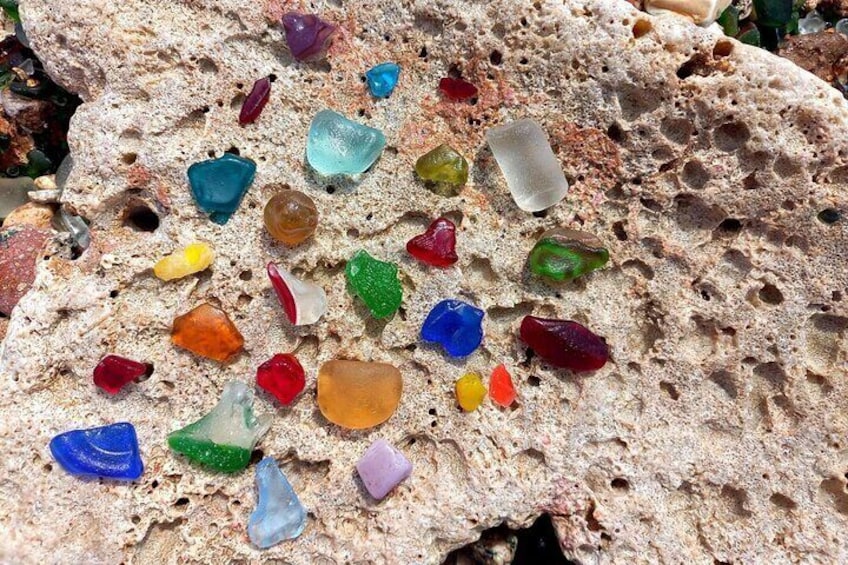 Collect your unique pieces of sea glass.