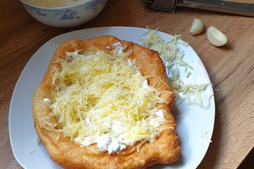 Langos, the Hungarian fast food dish