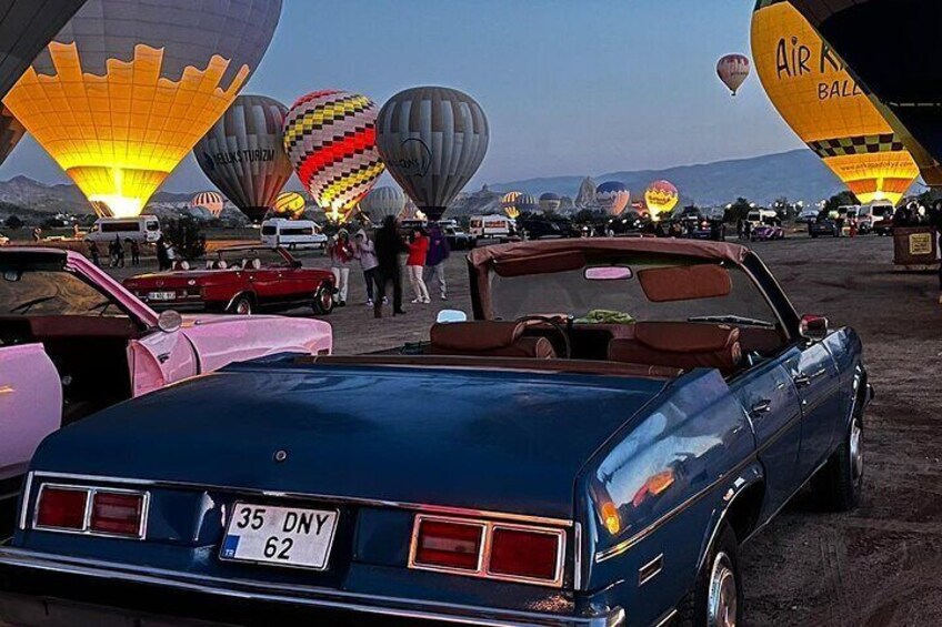 Cappadocia Classic Car Tour at Sunrise Daytime and Sunset