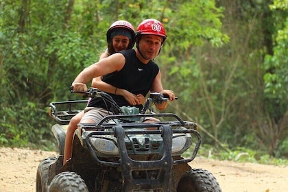 Cancun Adrenaline Day for Cenote Zipline and quad bike