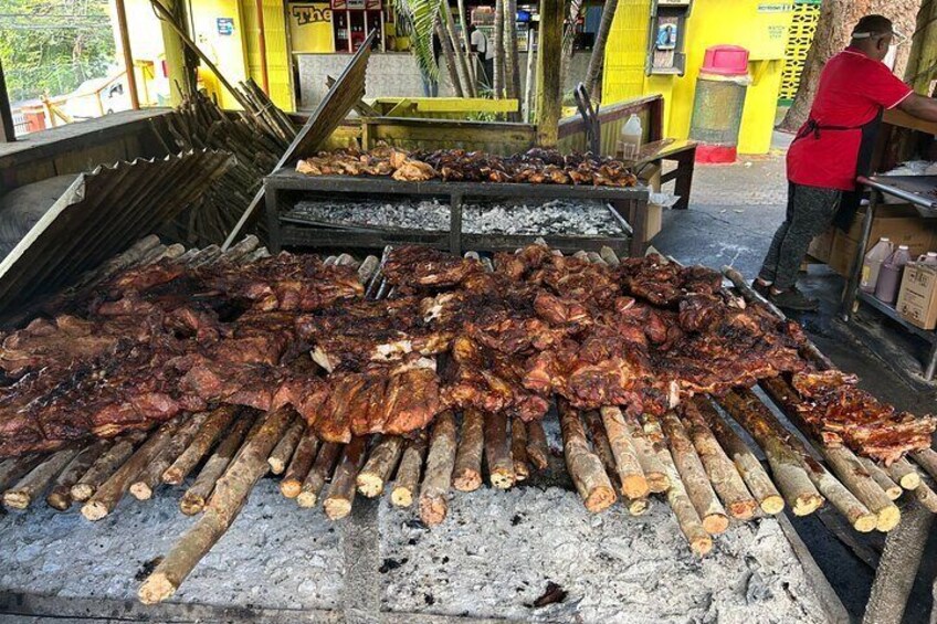 This is how they prepare your jerk pork authentic