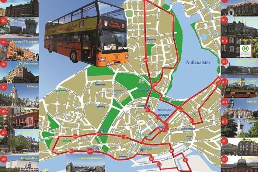 Best of Hamburg: City Sightseeing Hop-On Hop-Off Bus Tour