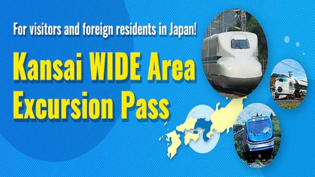 Kansai WIDE Area Excursion Pass [For Tourists & Foreign Residents] (3-Day)