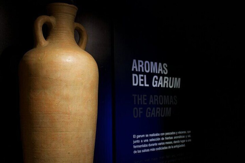 vessels of garum in the Roman villa antiopa of Malaga