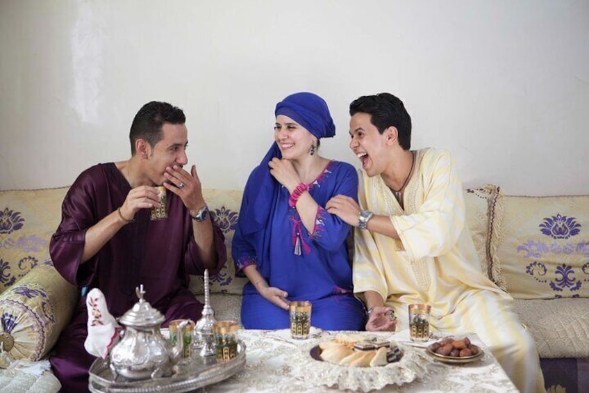 Laughing about our childhood funny stories
