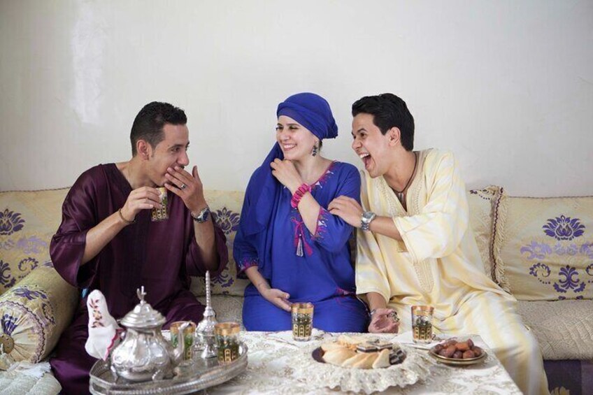 Laughing about our childhood funny stories