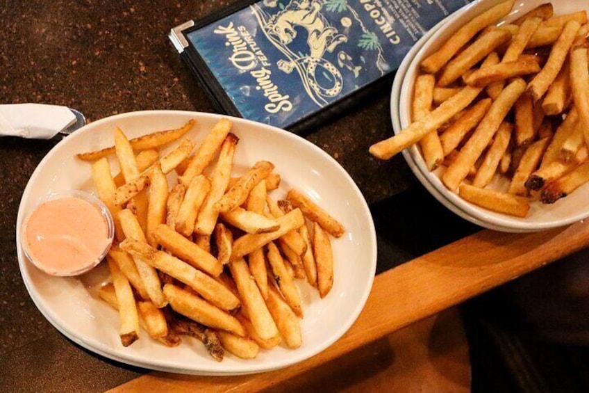 Gotta have some fries along the way. Carb loading...