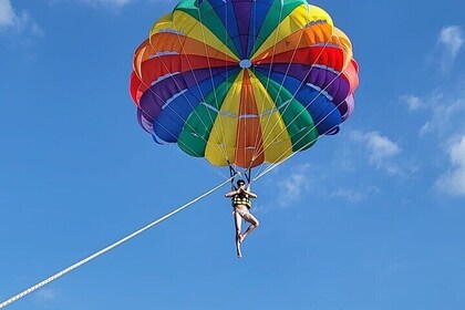 Parasailing High Above The Beautiful Patong Bay