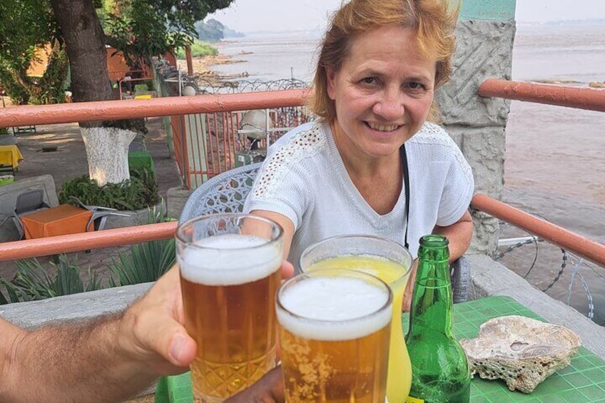 Toast local beer