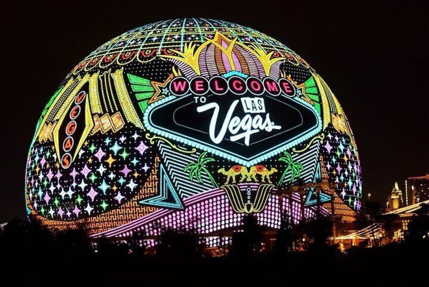 The Sphere at The Venetian, a revolutionary entertainment venue featuring immersive visual experiences and stunning 360-degree displays.